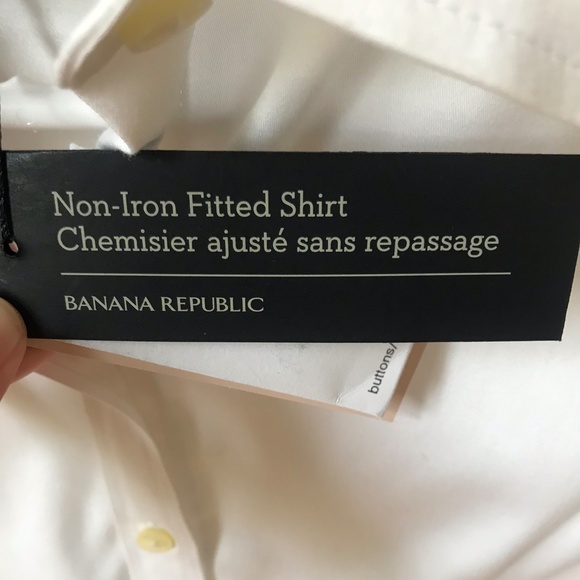 NWT Banana Republic White Button Down Shirt Size 00 Petite - Picture 5 of 9